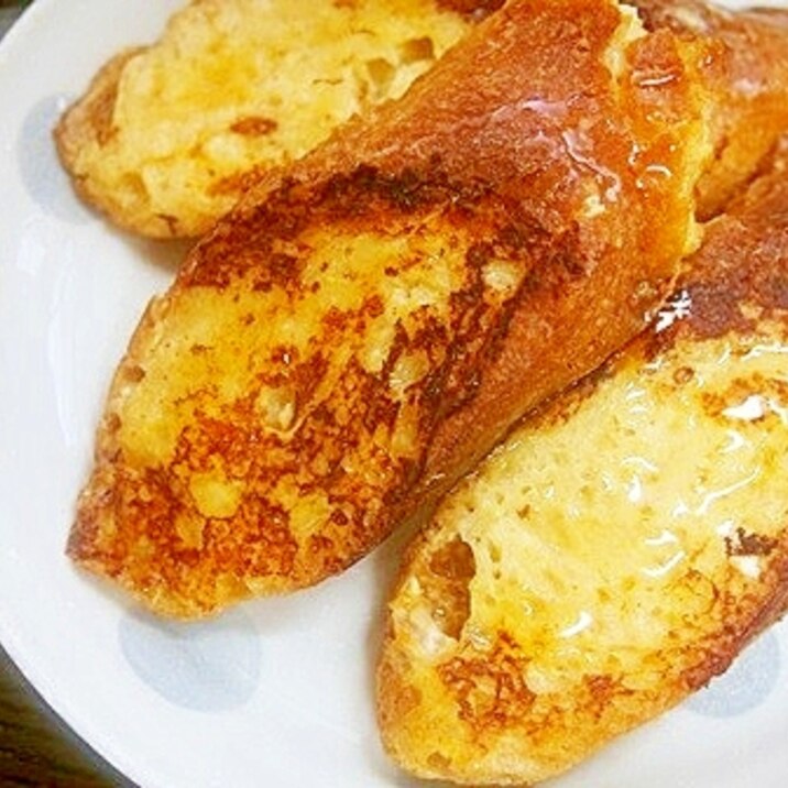フランスパンで簡単 フレンチトースト レシピ 作り方 By 京たまご86 楽天レシピ